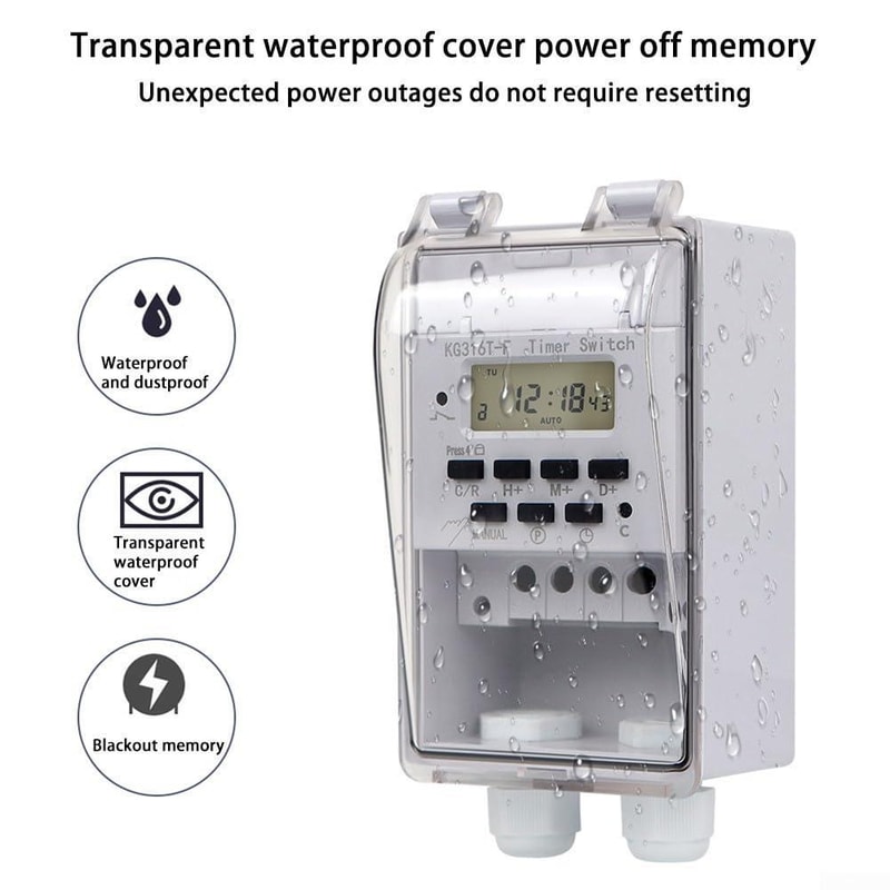 Digital Programmable Timer Switch Intelligent Weekly Electric Timer Controller