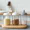 Sealed Spice Storage Jar with Spoon Kitchen Seasoning Container Organizer for Modern Kitchen