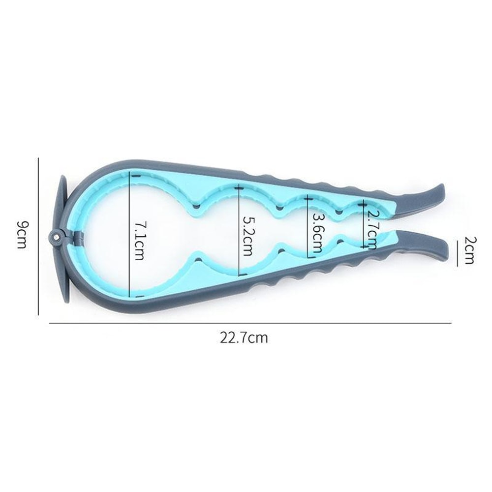 Can Opener Bottle Cap and Jar Opener Tool Multi Function Kitchen Opener Upgraded Gray Blue