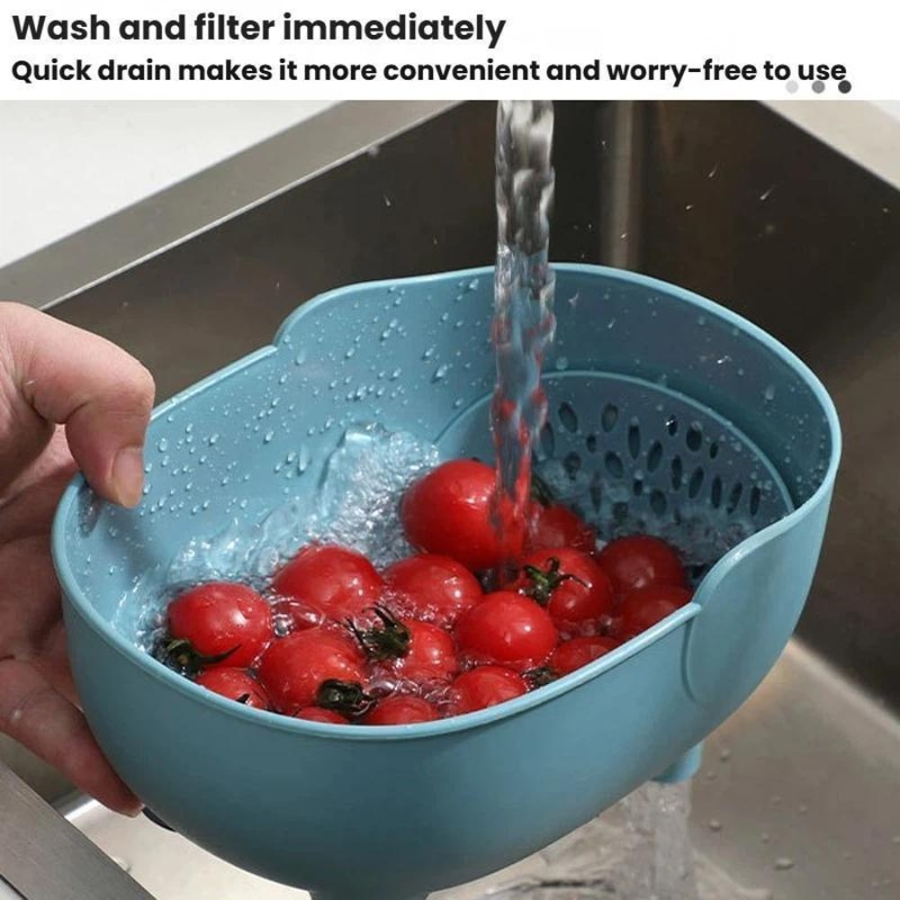 YanYU Elephant Kitchen Drain Basket Fruit Vegetable Storage Organizer 5