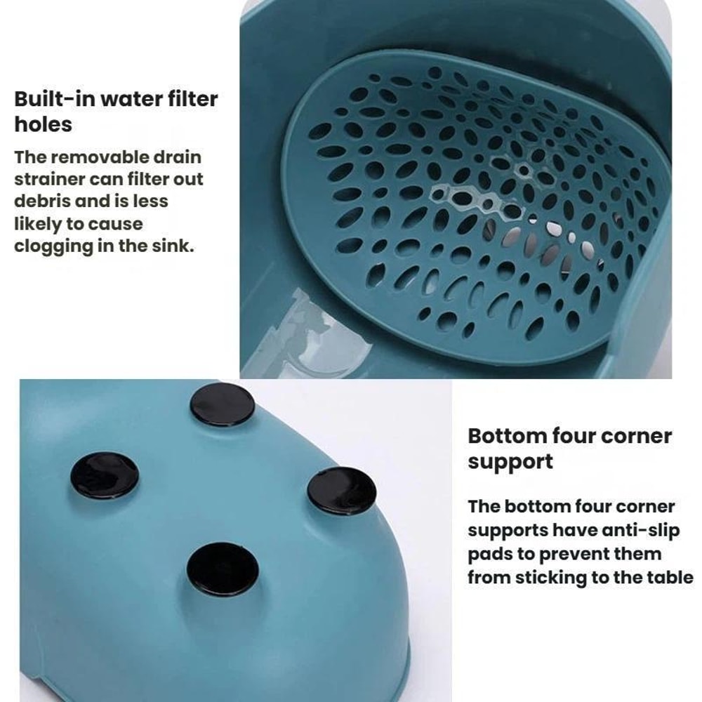 YanYU Elephant Kitchen Drain Basket Fruit Vegetable Storage Organizer 7