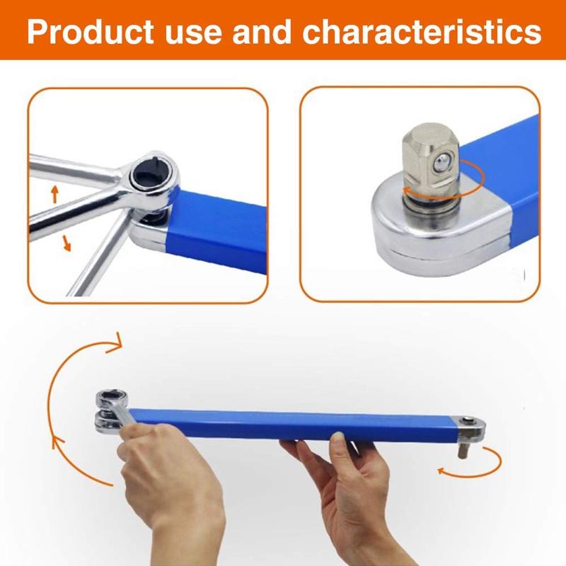 Multifunctional Ratcheting Extension Wrench Slim Profile Car Maintenance Tool