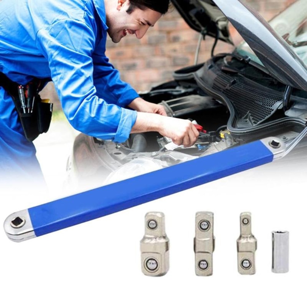 Multifunctional Ratcheting Extension Wrench Slim Profile Car Maintenance Tool