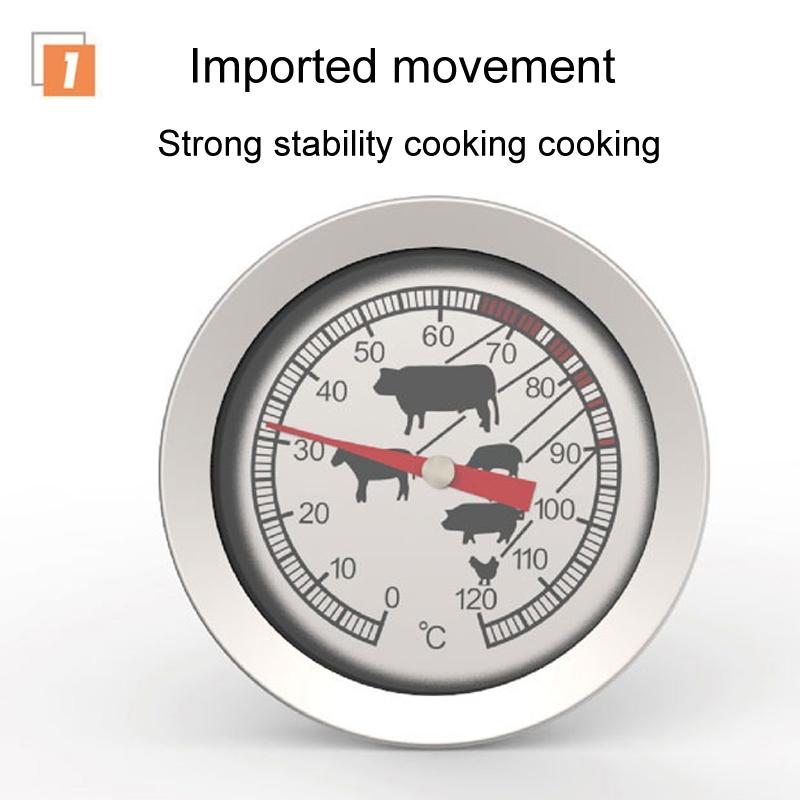 Stainless Steel Kitchen Thermometer BBQ Coffee Water Temperature Probe