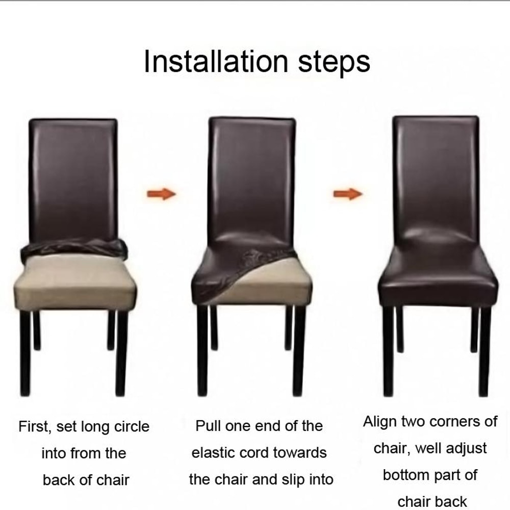 Waterproof PU Leather Elastic Chair Cover Stool Seat Protector