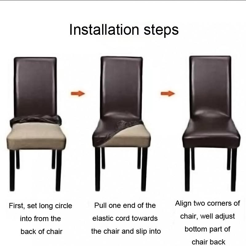 Waterproof PU Leather Elastic Chair Cover Stool Seat Protector