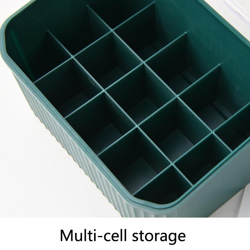 Desktop Cosmetic Storage Box Makeup Organizer with Lipstick Storage Dustproof Design