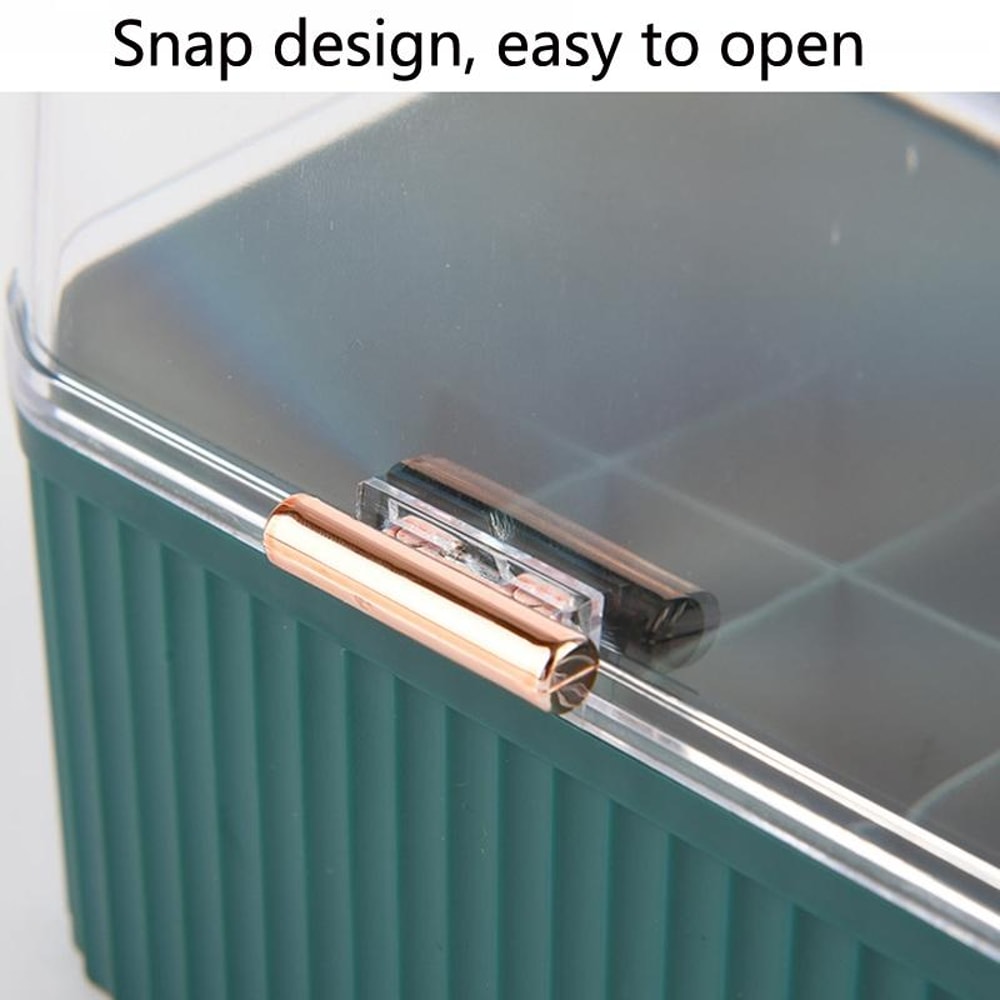 Desktop Cosmetic Storage Box Makeup Organizer with Lipstick Storage Dustproof Design