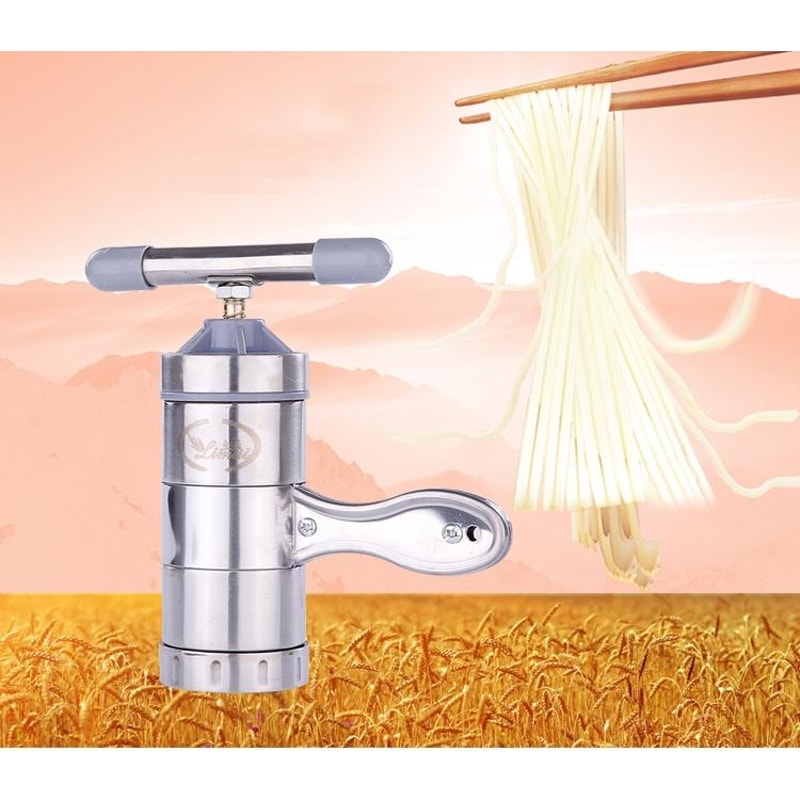 Stainless Steel Manual Pasta Machine Hand Crank Noodle Maker Compact Noodle Press
