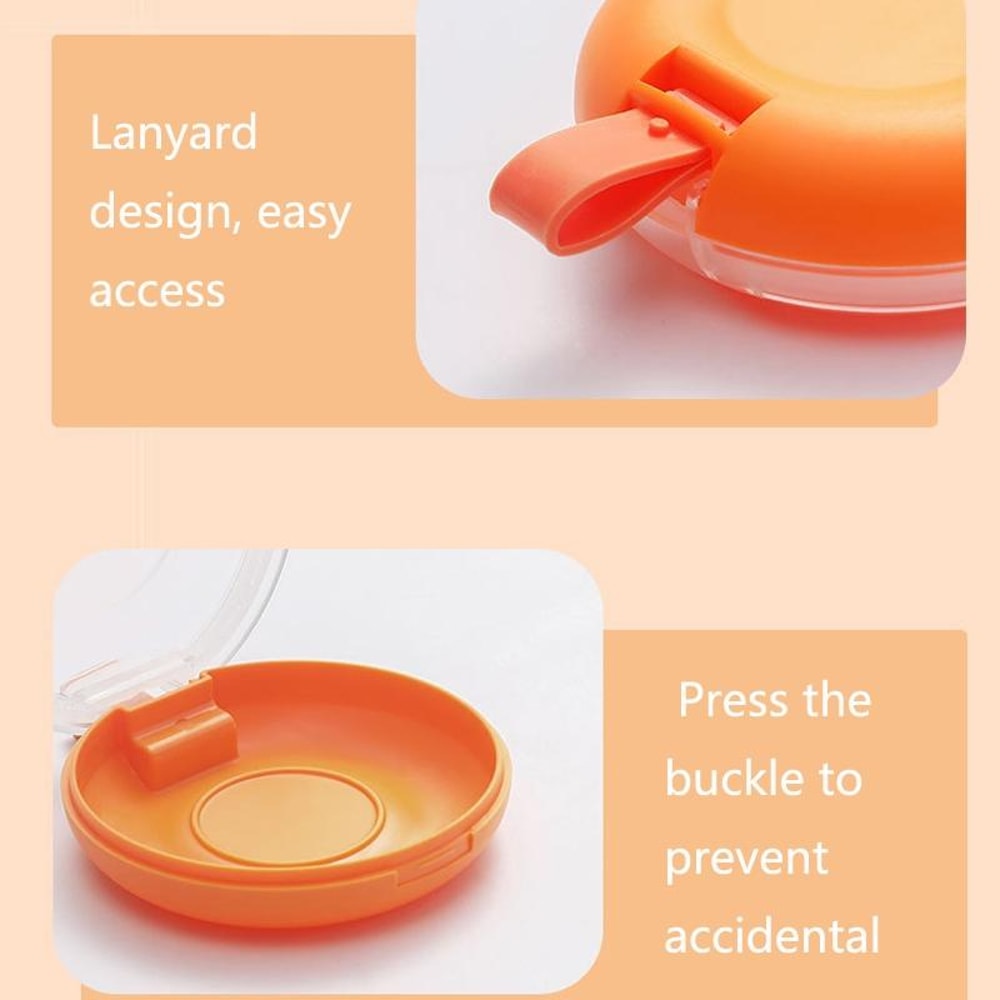 Portable Denture Storage Box Orthodontic Retainer Case with Lanyard Compact Travel Organizer