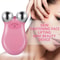Pink Microcurrent Facial Device Skin Firming Anti-Aging Facial Massager for Face Lifting and Glow
