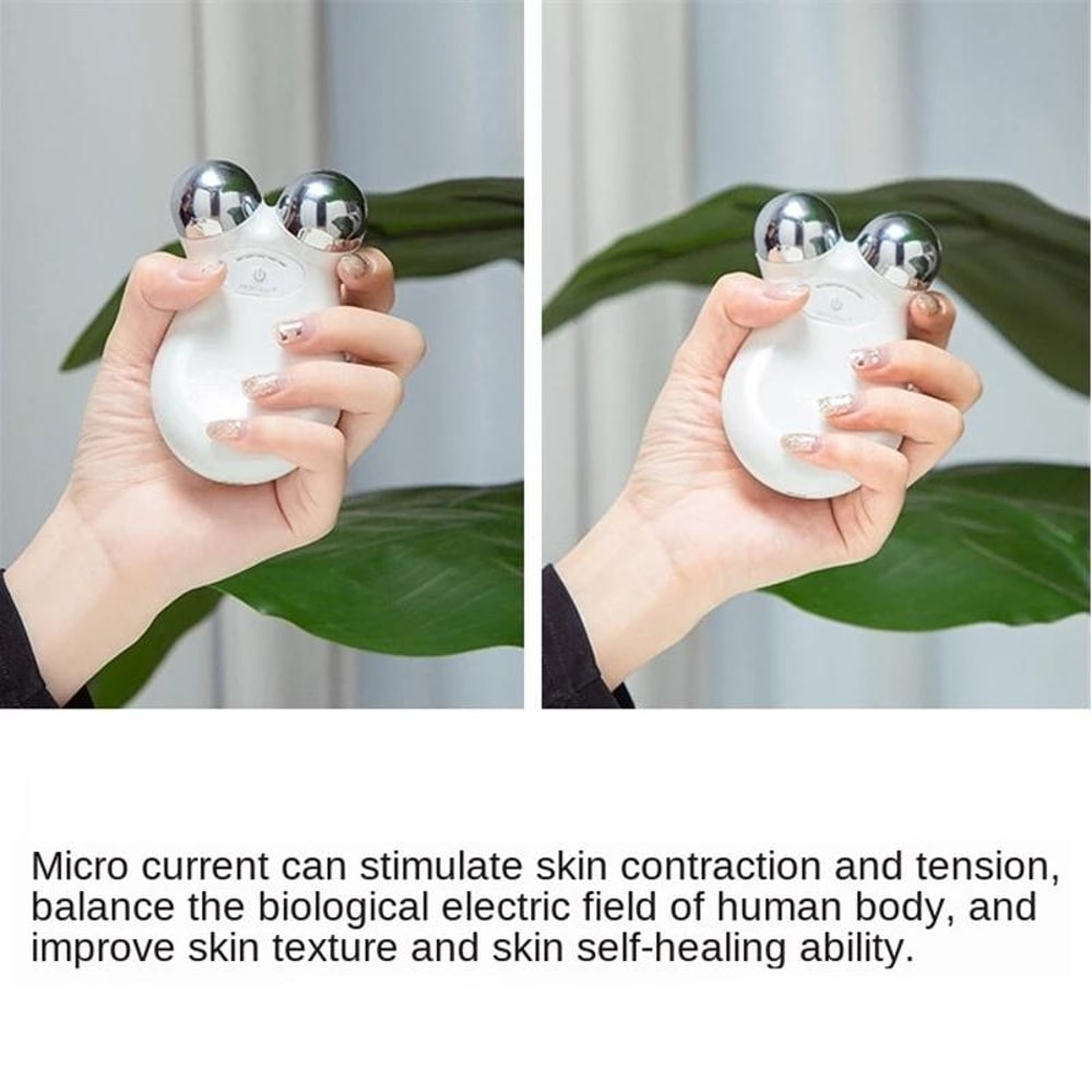 Pink Microcurrent Facial Device Skin Firming Anti-Aging Facial Massager for Face Lifting and Glow