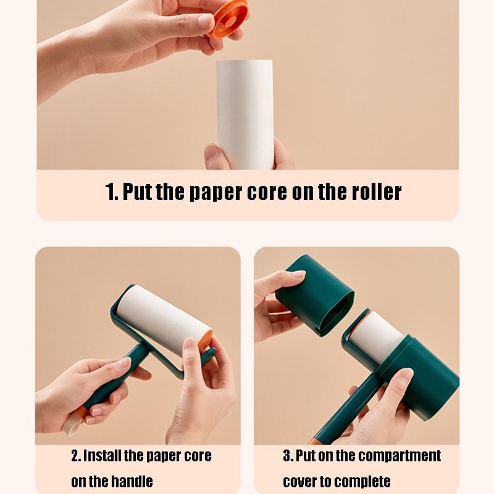 Portable Pet Hair Remover Roller for Clothes and Furniture Sticky Lint Cleaner Device