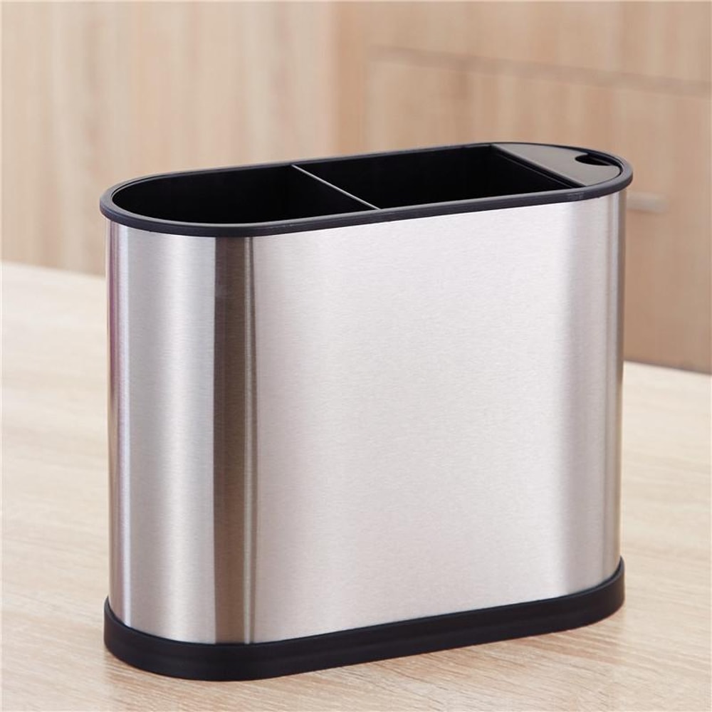 Stainless Steel Chopstick Holder Kitchen Utensil Organizer Drain Storage Box for Tableware