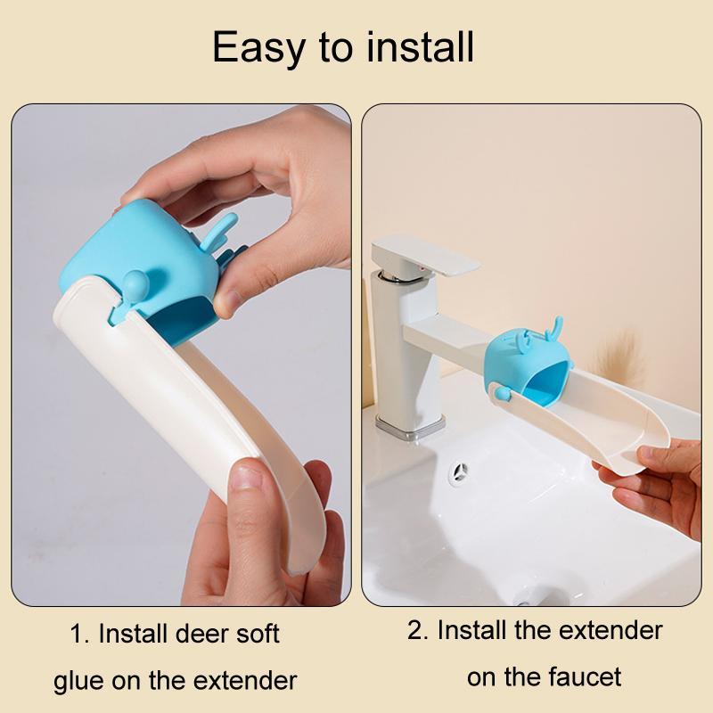 Cartoon Deer Kids Faucet Extender Anti Splash Faucet Splash Guard Sink Diverter