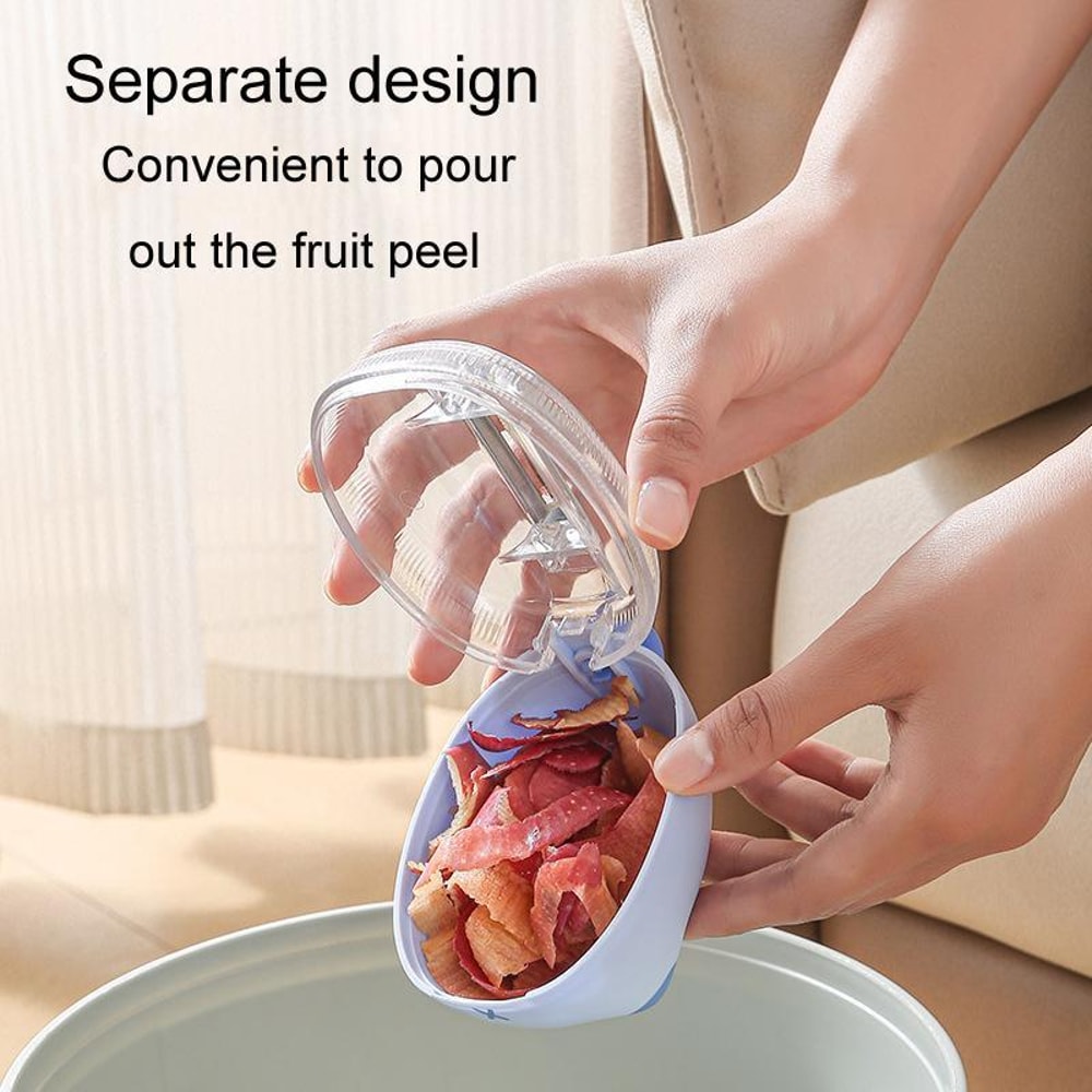 Cat Design Vegetable Peeler with Storage Container Stainless Steel Kitchen Peeling Knife
