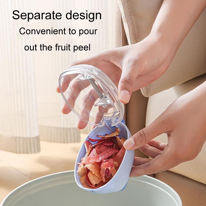 Cat Design Vegetable Peeler with Storage Container Stainless Steel Kitchen Peeling Knife