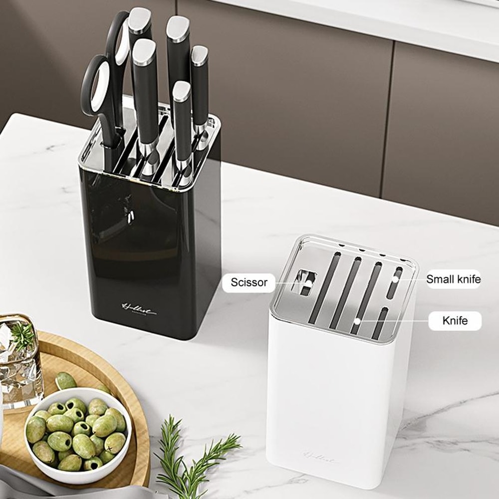 Countertop Kitchen Knife Storage Rack & Knife Organizer Rack for Safe Hygienic Knife Holder Organizer