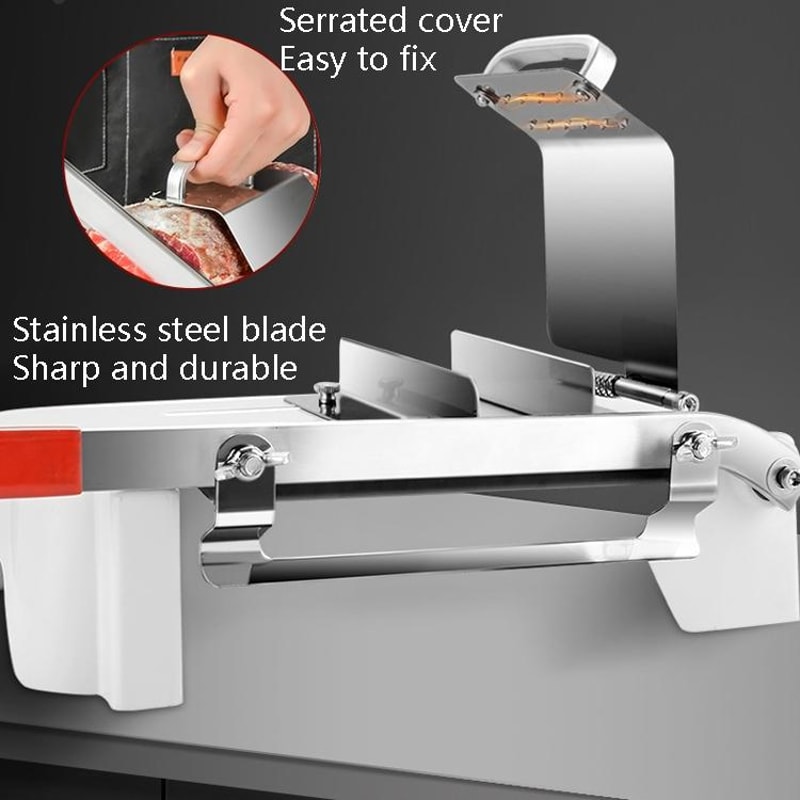 Manual Meat & Vegetable Slicer Machine – Adjustable Thickness Household Food Slicer