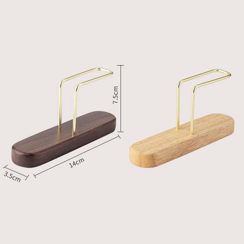 Walnut Wood Coffee Filter Holder Stand Minimalist Coffee Filter Storage Box