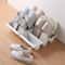 Space Saving Vertical Shoe Rack & Shoe Storage Organizer for Bathroom and Kitchen, Gray
