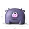Cute Cartoon Calf Tissue Box Holder, Desktop Roll Paper Dispenser, Animal Tissue Storage Decor