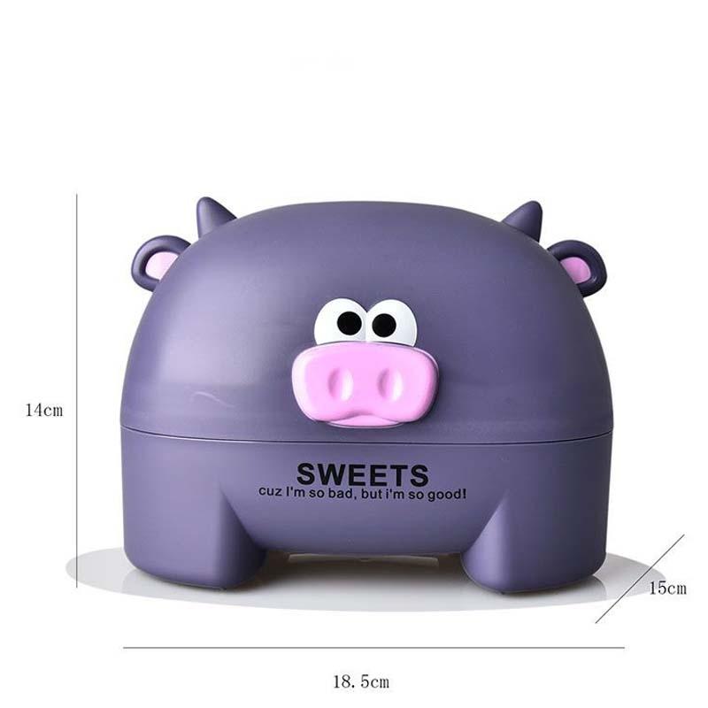 Cute Cartoon Calf Tissue Box Holder, Desktop Roll Paper Dispenser, Animal Tissue Storage Decor