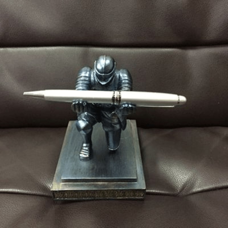 Executive Knight Resin Desk Organizer Pen Holder Creative Office Desk Decor Storage Statue 7