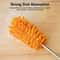 Telescopic Microfiber Chenille Duster Stainless Steel Extendable Cleaning Tool for Home & Car