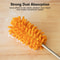 Telescopic Microfiber Chenille Duster Stainless Steel Extendable Cleaning Tool for Home & Car