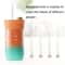 Portable Electric Water Flosser Oral Irrigator USB Rechargeable Waterproof with Nozzles