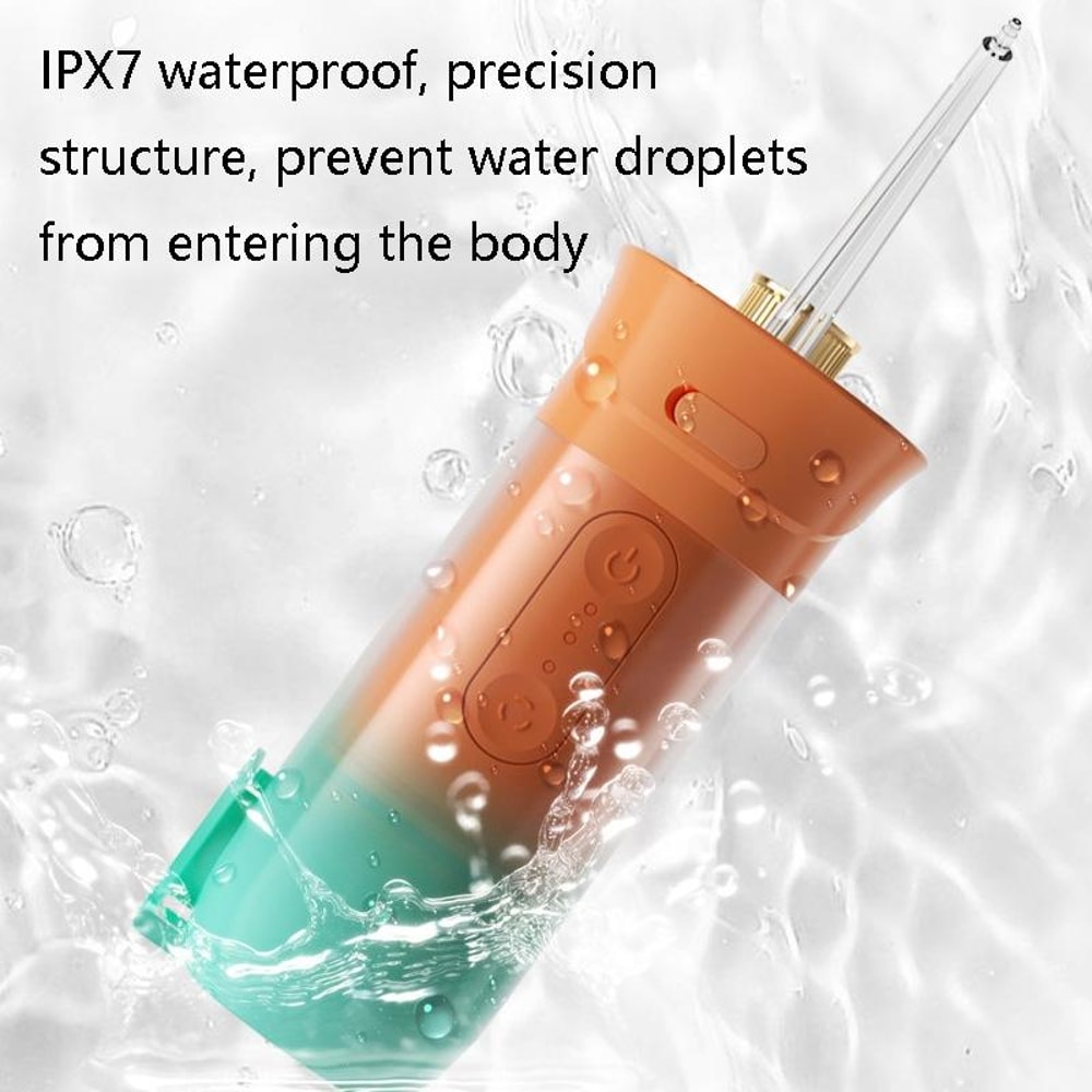 Portable Electric Water Flosser Oral Irrigator USB Rechargeable Waterproof with Nozzles