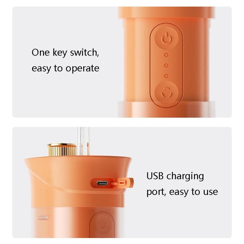 Portable Electric Water Flosser Oral Irrigator USB Rechargeable Waterproof with Nozzles