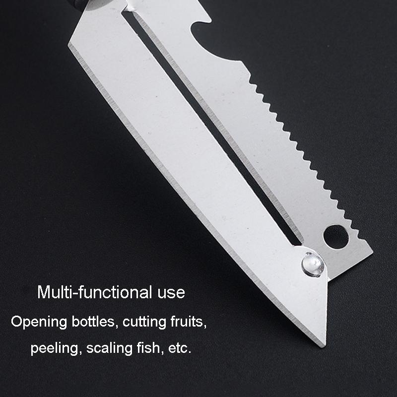 Multifunctional Stainless Steel Paring Knife Fruit Vegetable Peeler Bottle Opener Kitchen Tool