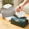 PU Leather Tissue Box Cover Car & Home Decorative Tissue Holder Grey