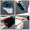Wall Mounted No Drill Toilet Brush Long Handle Bathroom Cleaning Brush Elegant Gray