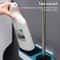 Wall Mounted No Drill Toilet Brush Long Handle Bathroom Cleaning Brush Elegant Gray
