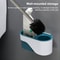 Wall Mounted No Drill Toilet Brush Long Handle Bathroom Cleaning Brush Elegant Gray