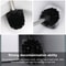 Wall Mounted No Drill Toilet Brush Long Handle Bathroom Cleaning Brush Elegant Gray