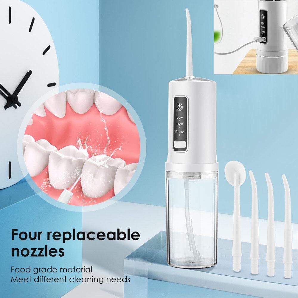 Portable Cordless Water Flosser Rechargeable Oral Irrigator Smart Teeth Cleaner