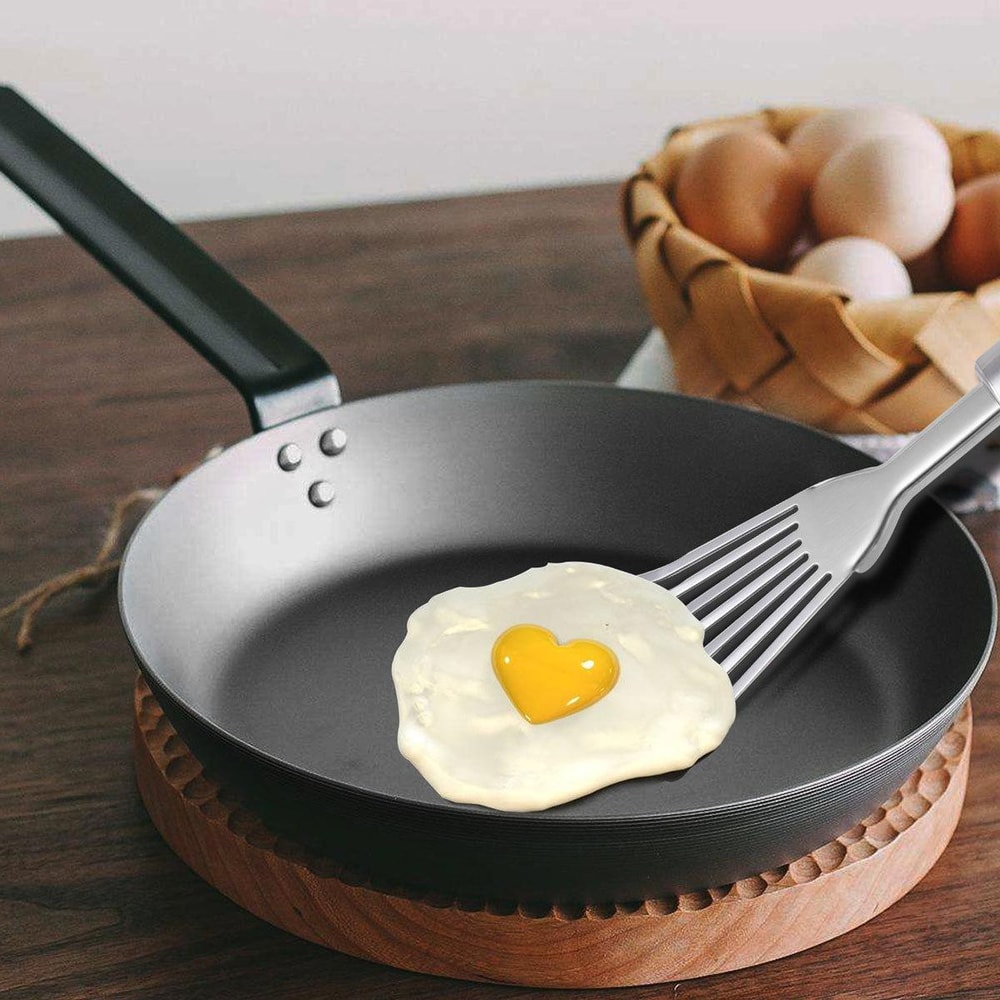 Stainless Steel Fish & Steak Spatula Slotted Turner for Easy Flipping
