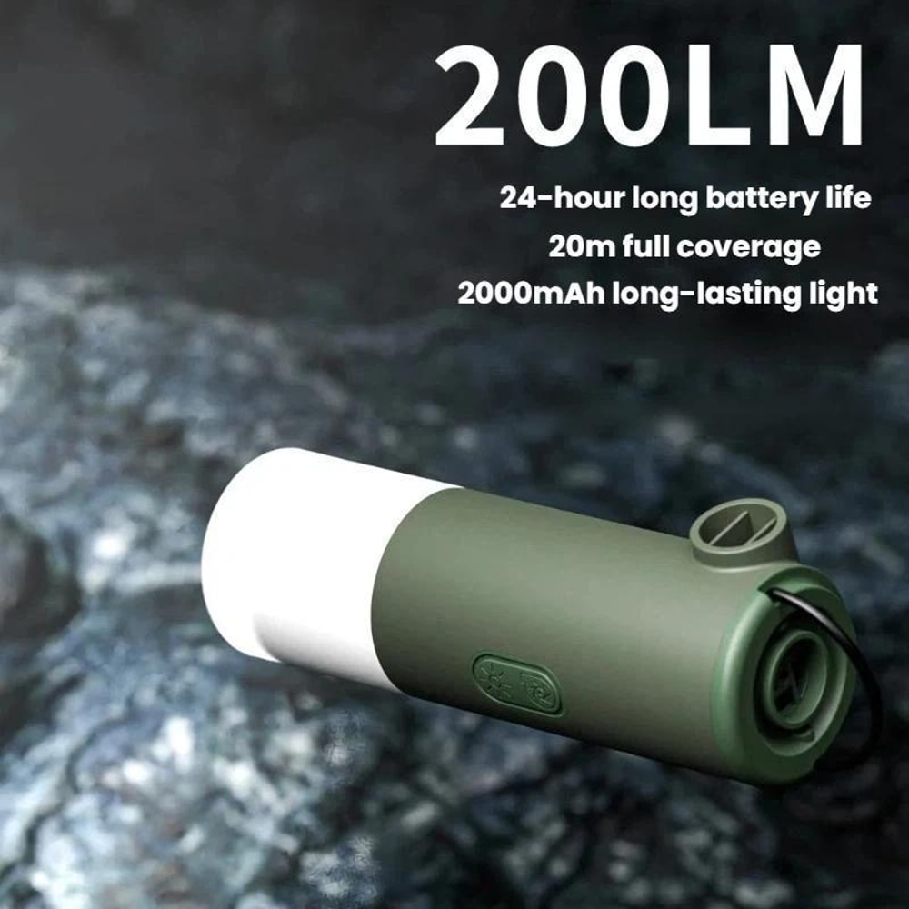 Rechargeable Air Pump & Camping Lantern, Portable Electric Air Inflator with LED Light