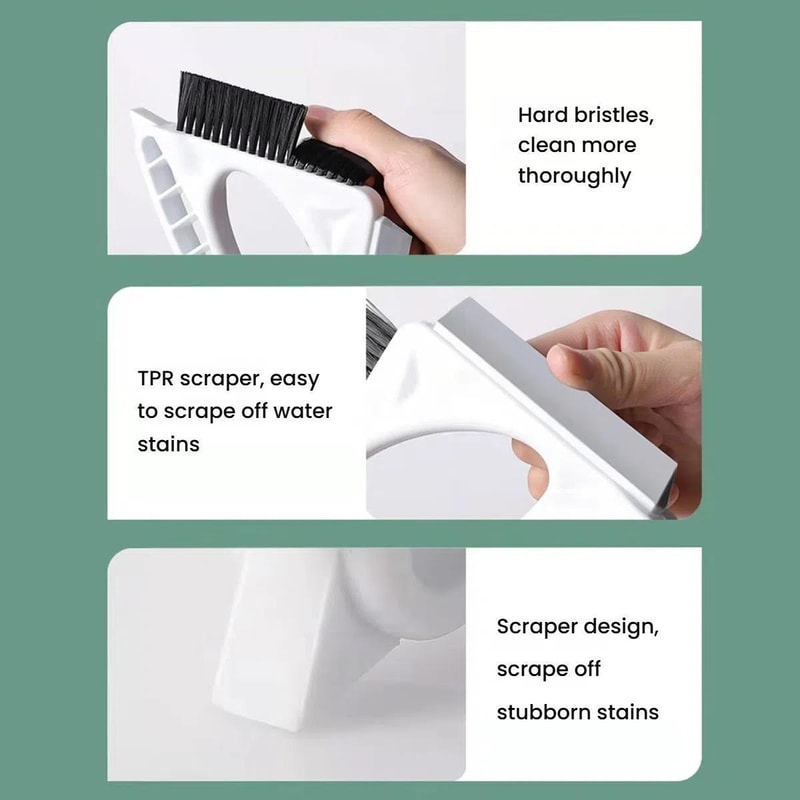 Window Cleaning Tool Multifunctional Glass Wiper Gap Cleaning Brush Household Cleaner