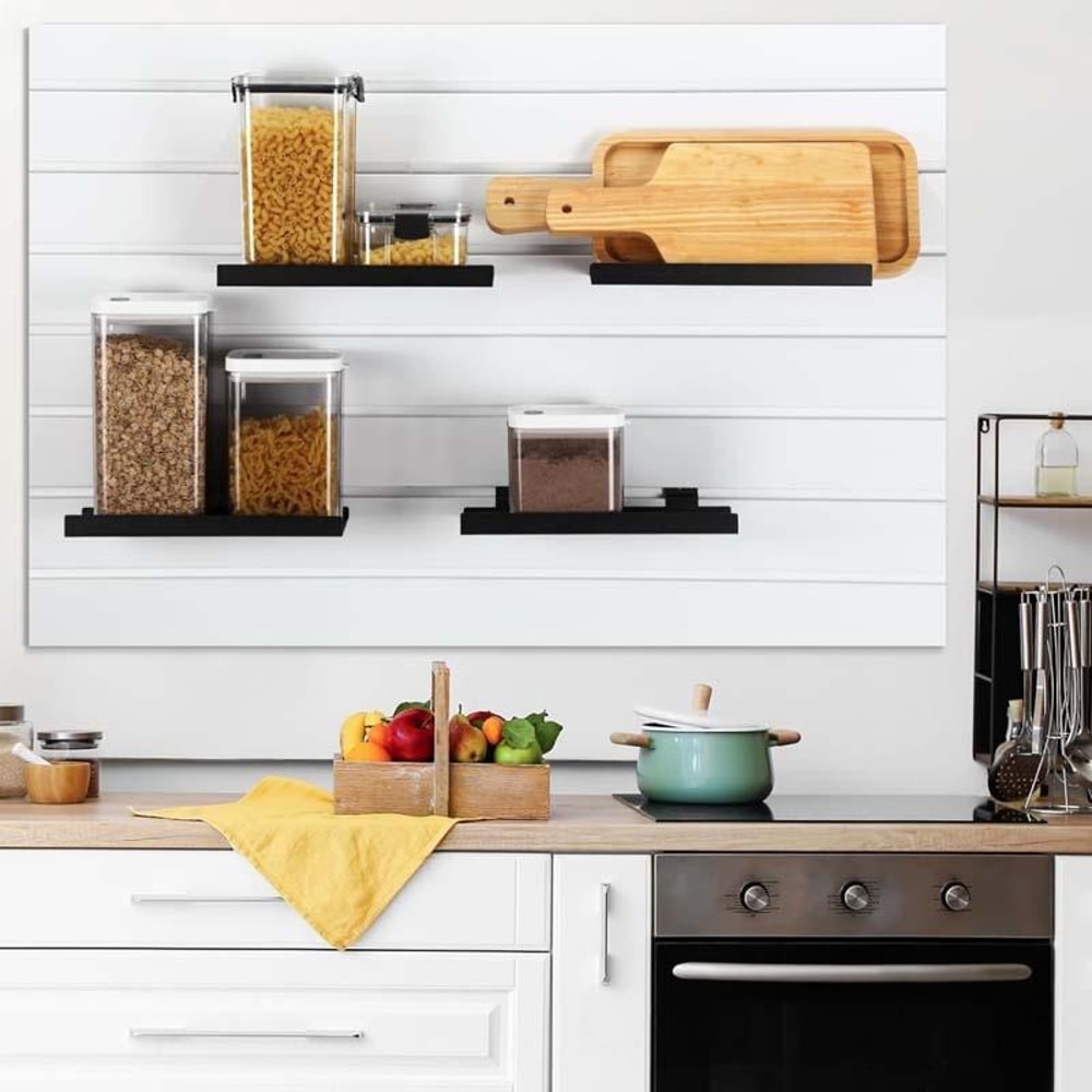 Wall Mounted Metal Display Rack Iron Decorative Storage Holder for Home & Retail Organization