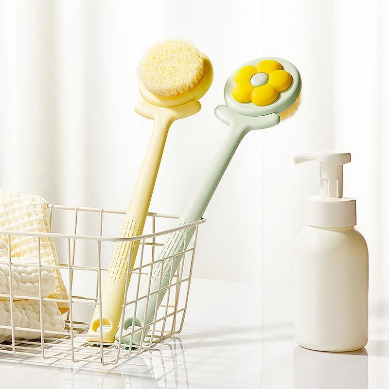 Long Handle Soft Bristle Shower Brush for Body & Back Cleaning