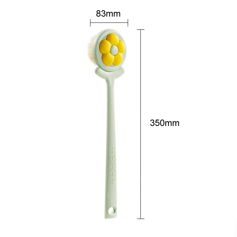 Long Handle Soft Bristle Shower Brush for Body & Back Cleaning
