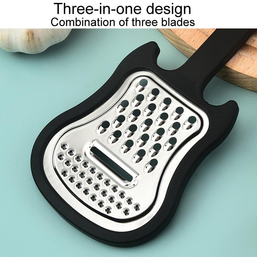 Guitar Shaped Stainless Steel Vegetable Peeler Multi Blade Fruit & Potato Scraper Tool