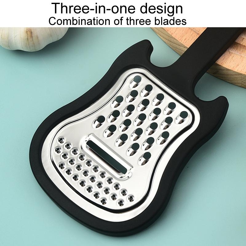 Guitar Shaped Stainless Steel Vegetable Peeler Multi Blade Fruit & Potato Scraper Tool