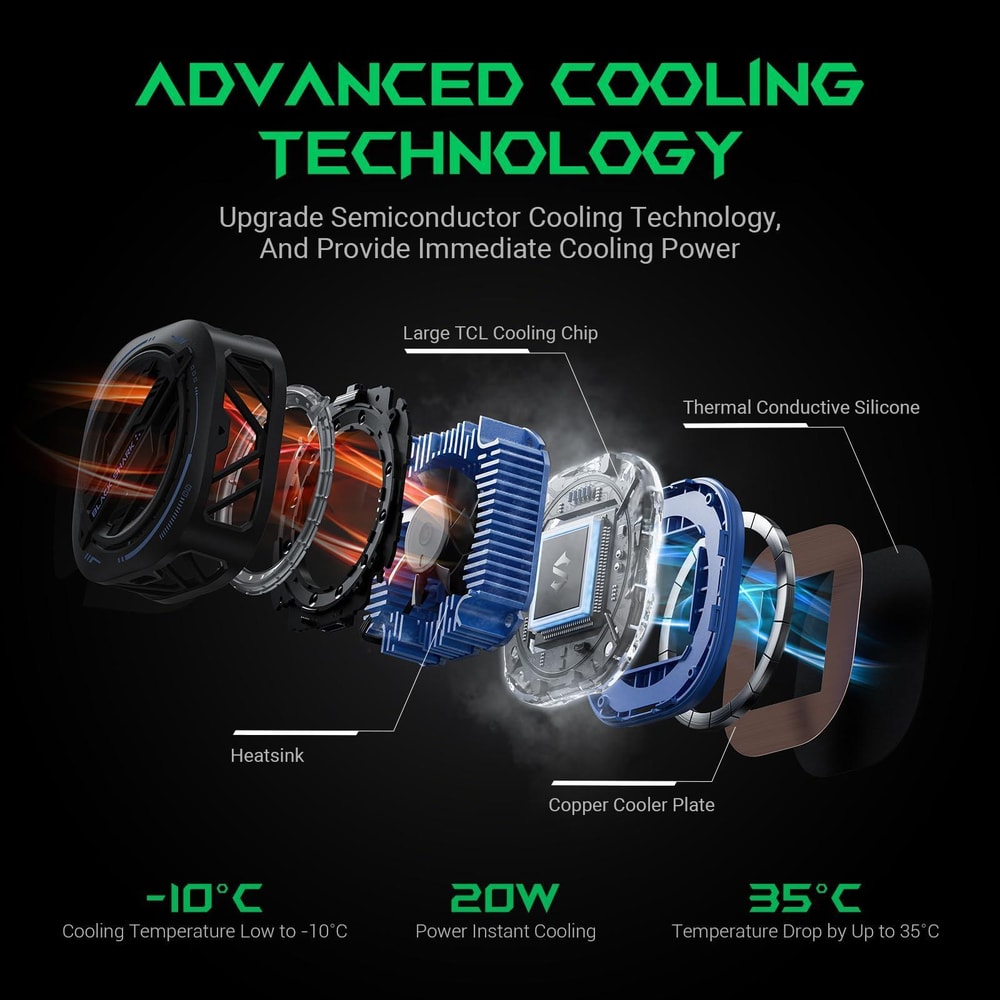 Black Shark Mag Cooler Magnetic Phone Cooling Fan Semiconductor Gaming Radiator 1