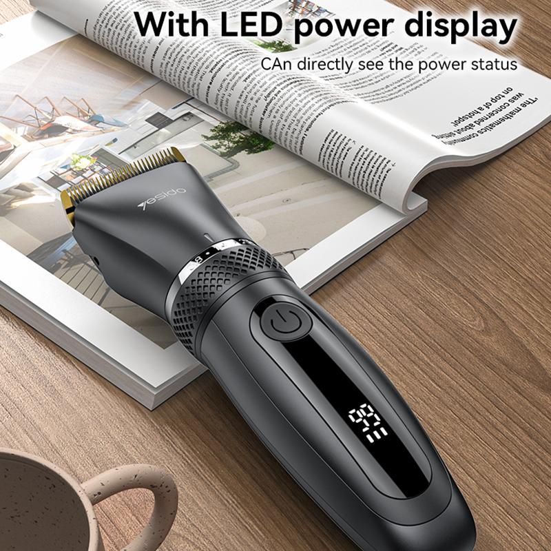 Cordless Hair Clipper and Trimmer Waterproof Grooming Kit for Men
